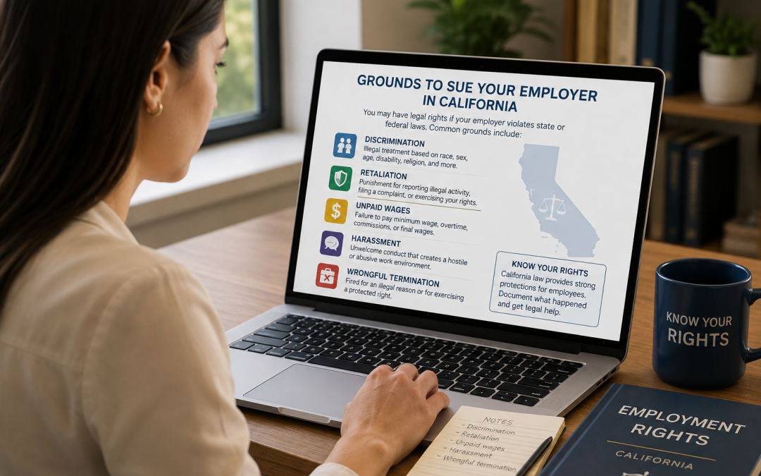 Grounds to Sue Your Employer California