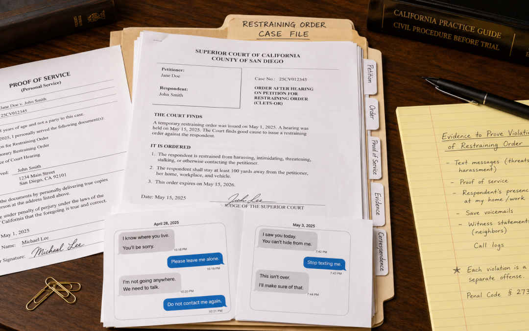 How to Prove Violation of a Restraining Order