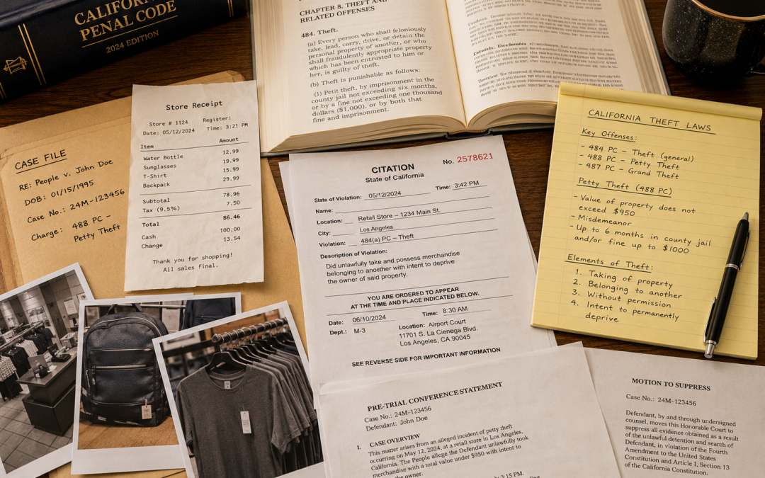 California Theft Laws: Types, Penalties, & Defenses
